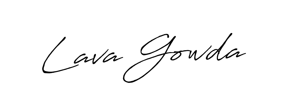 Lava Gowda stylish signature style. Best Handwritten Sign (Antro_Vectra_Bolder) for my name. Handwritten Signature Collection Ideas for my name Lava Gowda. Lava Gowda signature style 7 images and pictures png