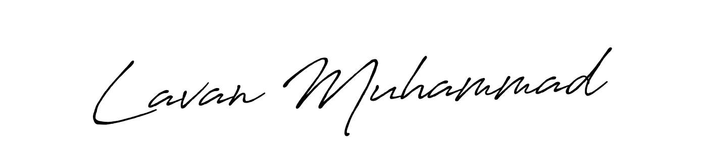 Design your own signature with our free online signature maker. With this signature software, you can create a handwritten (Antro_Vectra_Bolder) signature for name Lavan Muhammad. Lavan Muhammad signature style 7 images and pictures png