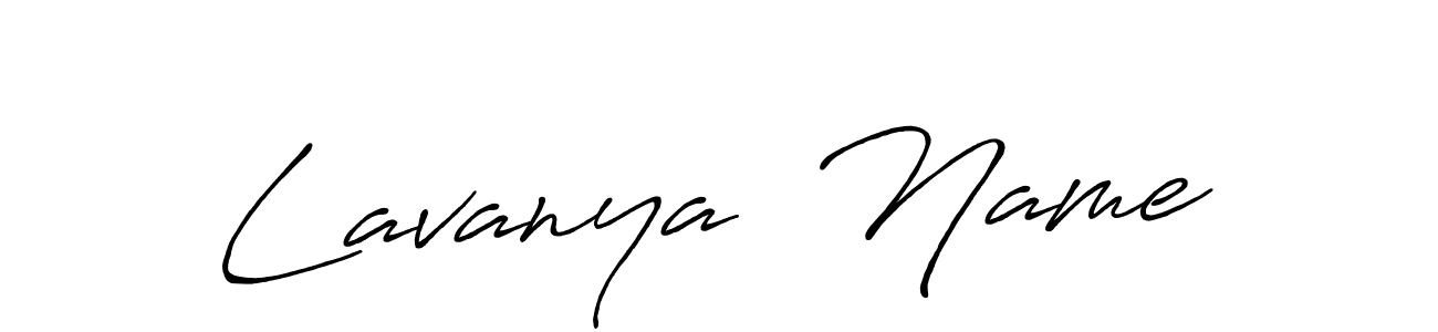 Also You can easily find your signature by using the search form. We will create Lavanya  Name name handwritten signature images for you free of cost using Antro_Vectra_Bolder sign style. Lavanya  Name signature style 7 images and pictures png