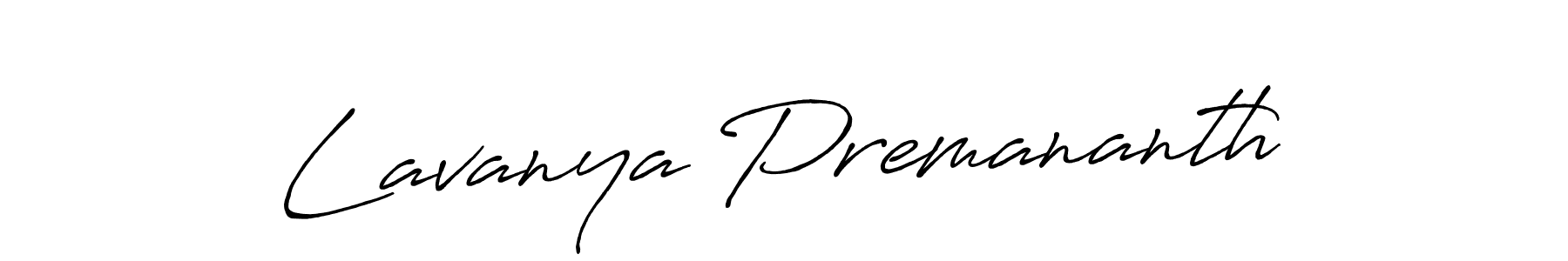 Create a beautiful signature design for name Lavanya Premananth. With this signature (Antro_Vectra_Bolder) fonts, you can make a handwritten signature for free. Lavanya Premananth signature style 7 images and pictures png