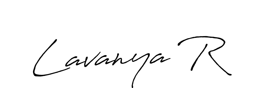Create a beautiful signature design for name Lavanya R. With this signature (Antro_Vectra_Bolder) fonts, you can make a handwritten signature for free. Lavanya R signature style 7 images and pictures png