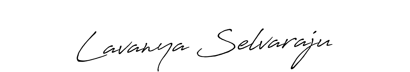 Make a beautiful signature design for name Lavanya Selvaraju. With this signature (Antro_Vectra_Bolder) style, you can create a handwritten signature for free. Lavanya Selvaraju signature style 7 images and pictures png