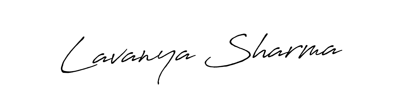 Use a signature maker to create a handwritten signature online. With this signature software, you can design (Antro_Vectra_Bolder) your own signature for name Lavanya Sharma. Lavanya Sharma signature style 7 images and pictures png