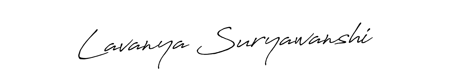 Antro_Vectra_Bolder is a professional signature style that is perfect for those who want to add a touch of class to their signature. It is also a great choice for those who want to make their signature more unique. Get Lavanya Suryawanshi name to fancy signature for free. Lavanya Suryawanshi signature style 7 images and pictures png