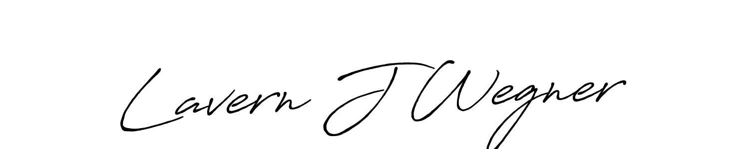 You should practise on your own different ways (Antro_Vectra_Bolder) to write your name (Lavern J Wegner) in signature. don't let someone else do it for you. Lavern J Wegner signature style 7 images and pictures png