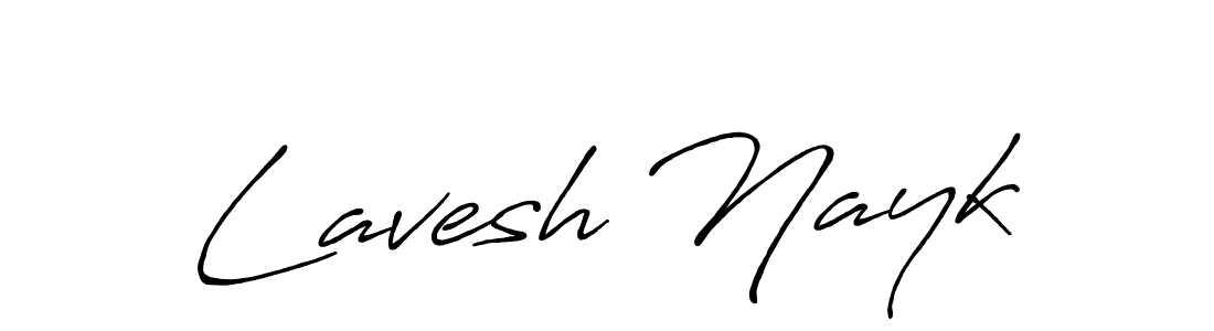 How to make Lavesh Nayk name signature. Use Antro_Vectra_Bolder style for creating short signs online. This is the latest handwritten sign. Lavesh Nayk signature style 7 images and pictures png