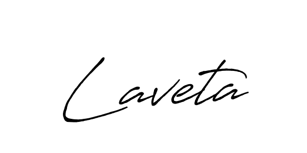 How to make Laveta name signature. Use Antro_Vectra_Bolder style for creating short signs online. This is the latest handwritten sign. Laveta signature style 7 images and pictures png
