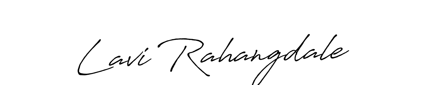 The best way (Antro_Vectra_Bolder) to make a short signature is to pick only two or three words in your name. The name Lavi Rahangdale include a total of six letters. For converting this name. Lavi Rahangdale signature style 7 images and pictures png