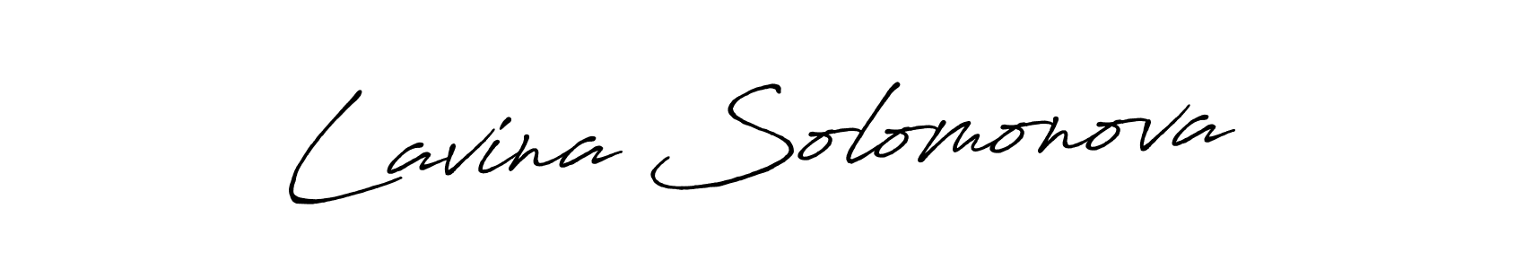 You should practise on your own different ways (Antro_Vectra_Bolder) to write your name (Lavina Solomonova) in signature. don't let someone else do it for you. Lavina Solomonova signature style 7 images and pictures png