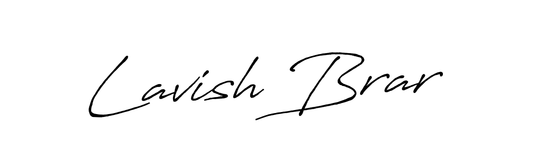 Also we have Lavish Brar name is the best signature style. Create professional handwritten signature collection using Antro_Vectra_Bolder autograph style. Lavish Brar signature style 7 images and pictures png