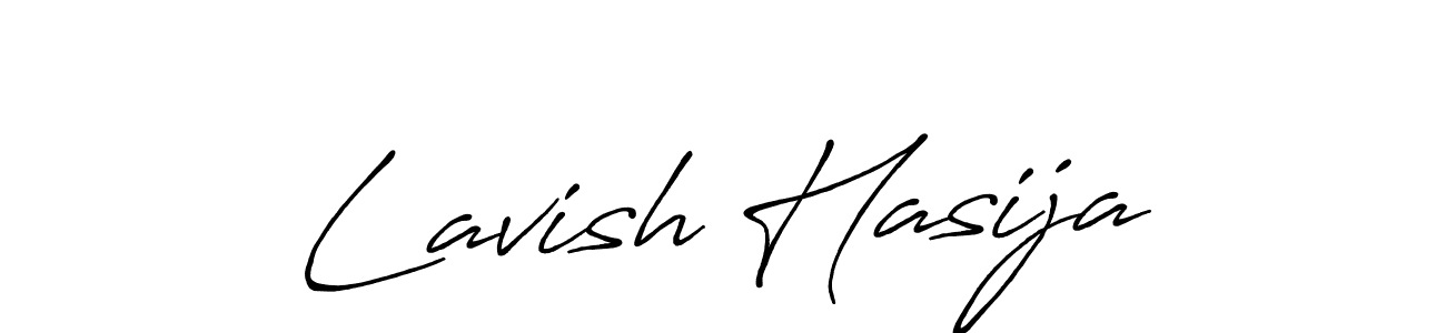 Use a signature maker to create a handwritten signature online. With this signature software, you can design (Antro_Vectra_Bolder) your own signature for name Lavish Hasija. Lavish Hasija signature style 7 images and pictures png
