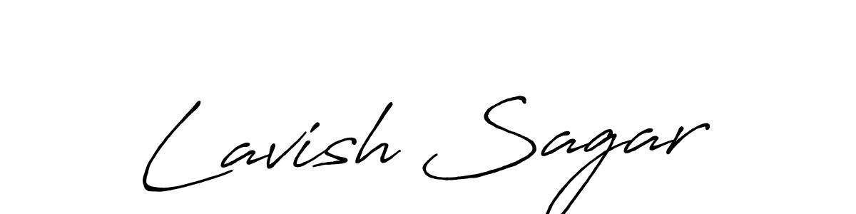 Create a beautiful signature design for name Lavish Sagar. With this signature (Antro_Vectra_Bolder) fonts, you can make a handwritten signature for free. Lavish Sagar signature style 7 images and pictures png