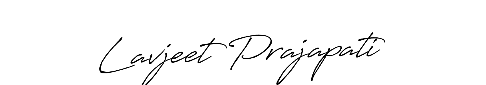 Make a beautiful signature design for name Lavjeet Prajapati. With this signature (Antro_Vectra_Bolder) style, you can create a handwritten signature for free. Lavjeet Prajapati signature style 7 images and pictures png