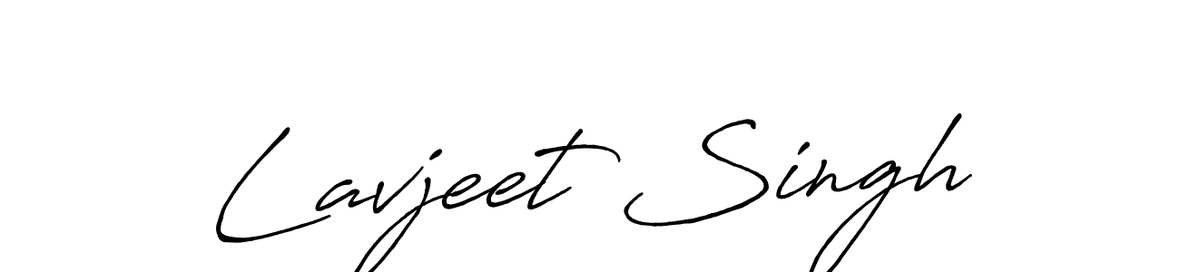 How to make Lavjeet Singh name signature. Use Antro_Vectra_Bolder style for creating short signs online. This is the latest handwritten sign. Lavjeet Singh signature style 7 images and pictures png