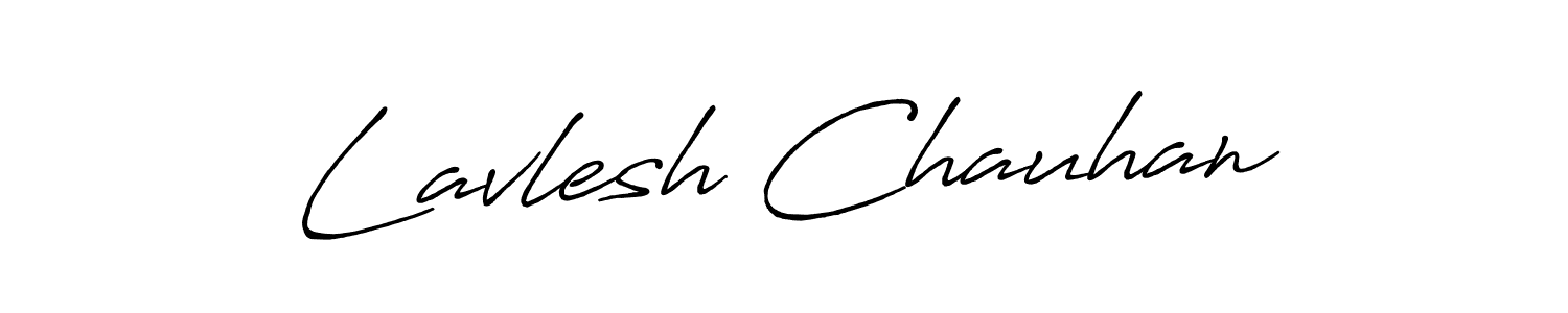 How to make Lavlesh Chauhan name signature. Use Antro_Vectra_Bolder style for creating short signs online. This is the latest handwritten sign. Lavlesh Chauhan signature style 7 images and pictures png
