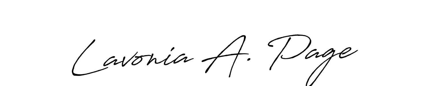if you are searching for the best signature style for your name Lavonia A. Page. so please give up your signature search. here we have designed multiple signature styles  using Antro_Vectra_Bolder. Lavonia A. Page signature style 7 images and pictures png