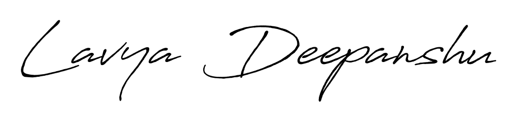 Express your personality with a custom Lavya  Deepanshu signature crafted with Antro_Vectra_Bolder typography. Free transparent PNG download available. Lavya  Deepanshu signature style 7 images and pictures png