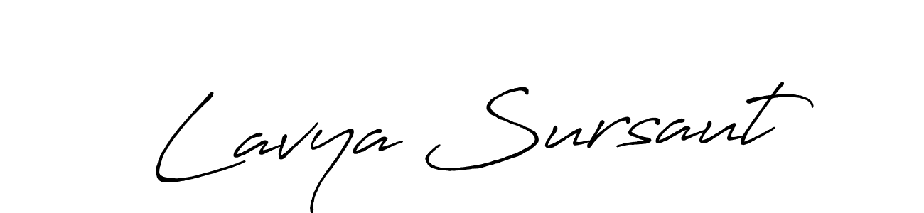 if you are searching for the best signature style for your name Lavya Sursaut. so please give up your signature search. here we have designed multiple signature styles  using Antro_Vectra_Bolder. Lavya Sursaut signature style 7 images and pictures png