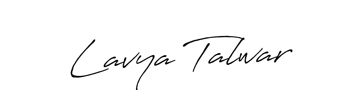 Use a signature maker to create a handwritten signature online. With this signature software, you can design (Antro_Vectra_Bolder) your own signature for name Lavya Talwar. Lavya Talwar signature style 7 images and pictures png