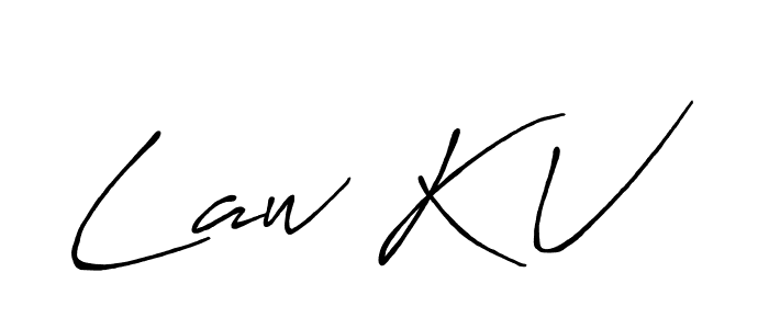 Design your own signature with our free online signature maker. With this signature software, you can create a handwritten (Antro_Vectra_Bolder) signature for name Law K V. Law K V signature style 7 images and pictures png