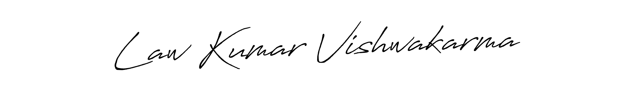 Design your own signature with our free online signature maker. With this signature software, you can create a handwritten (Antro_Vectra_Bolder) signature for name Law Kumar Vishwakarma. Law Kumar Vishwakarma signature style 7 images and pictures png