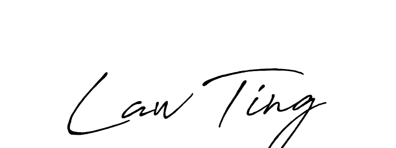 Make a beautiful signature design for name Law Ting. With this signature (Antro_Vectra_Bolder) style, you can create a handwritten signature for free. Law Ting signature style 7 images and pictures png