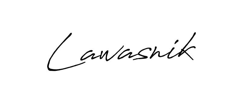Use a signature maker to create a handwritten signature online. With this signature software, you can design (Antro_Vectra_Bolder) your own signature for name Lawasnik. Lawasnik signature style 7 images and pictures png