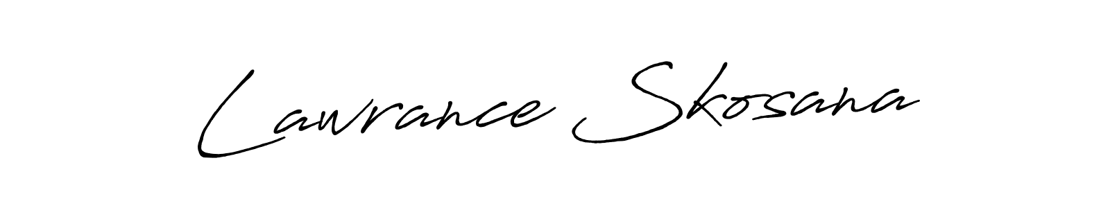 How to make Lawrance Skosana name signature. Use Antro_Vectra_Bolder style for creating short signs online. This is the latest handwritten sign. Lawrance Skosana signature style 7 images and pictures png