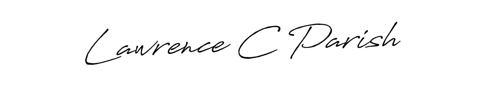 Create a beautiful signature design for name Lawrence C Parish. With this signature (Antro_Vectra_Bolder) fonts, you can make a handwritten signature for free. Lawrence C Parish signature style 7 images and pictures png