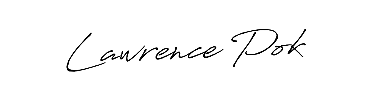 Lawrence Pok stylish signature style. Best Handwritten Sign (Antro_Vectra_Bolder) for my name. Handwritten Signature Collection Ideas for my name Lawrence Pok. Lawrence Pok signature style 7 images and pictures png