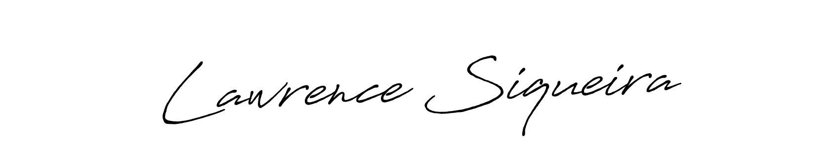 Make a beautiful signature design for name Lawrence Siqueira. With this signature (Antro_Vectra_Bolder) style, you can create a handwritten signature for free. Lawrence Siqueira signature style 7 images and pictures png