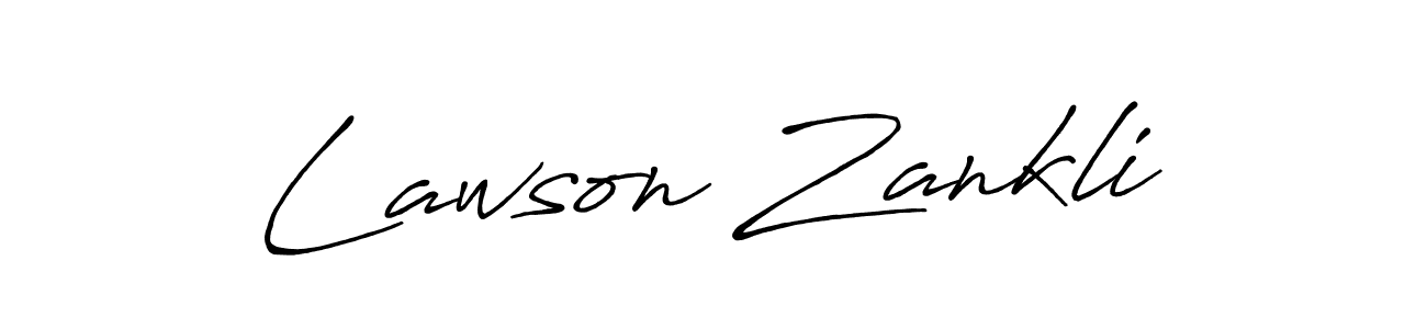 Create a beautiful signature design for name Lawson Zankli. With this signature (Antro_Vectra_Bolder) fonts, you can make a handwritten signature for free. Lawson Zankli signature style 7 images and pictures png