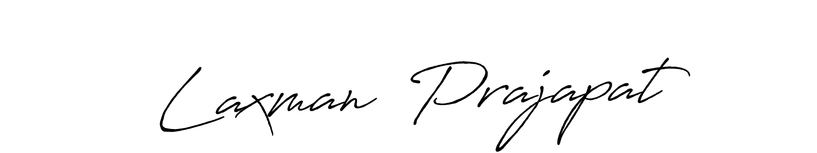 Create a beautiful signature design for name Laxman  Prajapat. With this signature (Antro_Vectra_Bolder) fonts, you can make a handwritten signature for free. Laxman  Prajapat signature style 7 images and pictures png