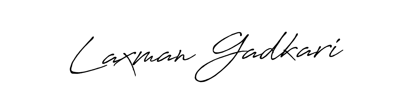 Design your own signature with our free online signature maker. With this signature software, you can create a handwritten (Antro_Vectra_Bolder) signature for name Laxman Gadkari. Laxman Gadkari signature style 7 images and pictures png