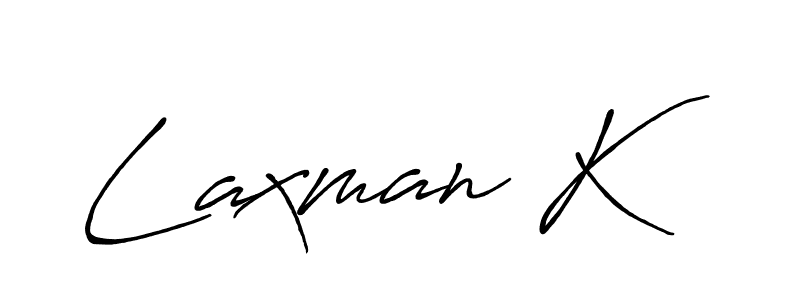 Design your own signature with our free online signature maker. With this signature software, you can create a handwritten (Antro_Vectra_Bolder) signature for name Laxman K. Laxman K signature style 7 images and pictures png