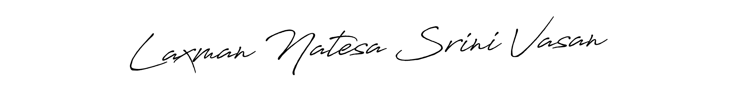 How to make Laxman Natesa Srini Vasan name signature. Use Antro_Vectra_Bolder style for creating short signs online. This is the latest handwritten sign. Laxman Natesa Srini Vasan signature style 7 images and pictures png