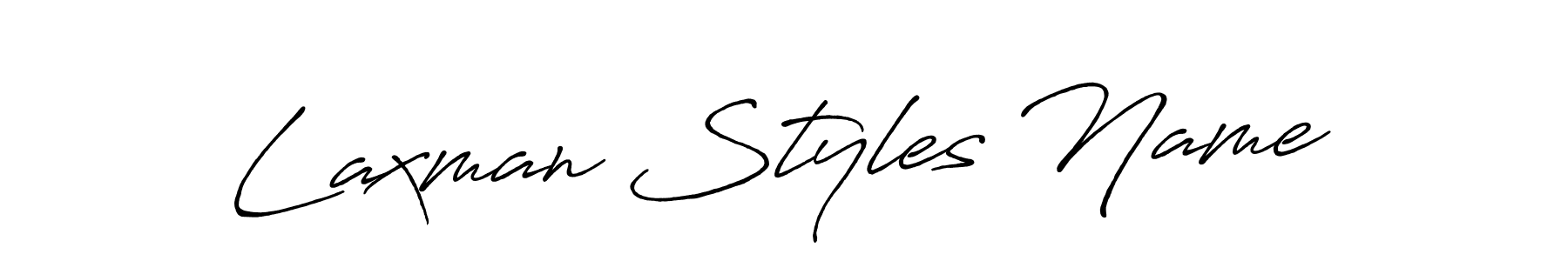 Make a beautiful signature design for name Laxman Styles Name. With this signature (Antro_Vectra_Bolder) style, you can create a handwritten signature for free. Laxman Styles Name signature style 7 images and pictures png