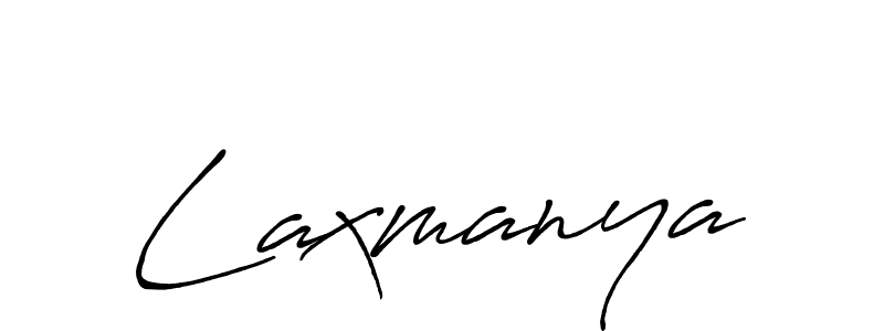 Use a signature maker to create a handwritten signature online. With this signature software, you can design (Antro_Vectra_Bolder) your own signature for name Laxmanya. Laxmanya signature style 7 images and pictures png