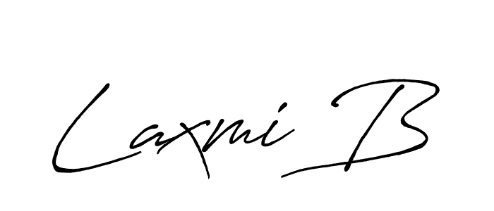 How to make Laxmi B signature? Antro_Vectra_Bolder is a professional autograph style. Create handwritten signature for Laxmi B name. Laxmi B signature style 7 images and pictures png