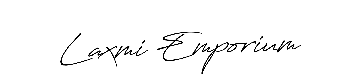 Also You can easily find your signature by using the search form. We will create Laxmi Emporium name handwritten signature images for you free of cost using Antro_Vectra_Bolder sign style. Laxmi Emporium signature style 7 images and pictures png