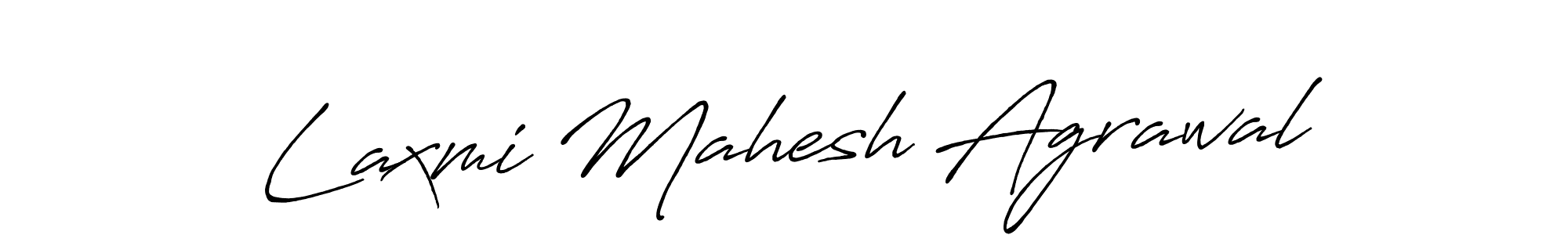 Create a beautiful signature design for name Laxmi Mahesh Agrawal. With this signature (Antro_Vectra_Bolder) fonts, you can make a handwritten signature for free. Laxmi Mahesh Agrawal signature style 7 images and pictures png