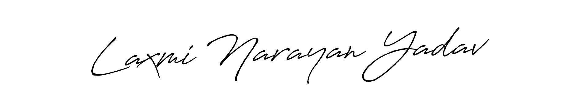 Create a beautiful signature design for name Laxmi Narayan Yadav. With this signature (Antro_Vectra_Bolder) fonts, you can make a handwritten signature for free. Laxmi Narayan Yadav signature style 7 images and pictures png