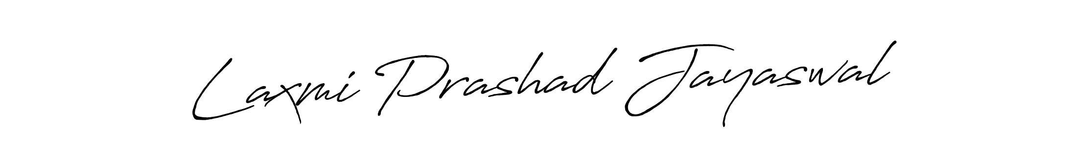 Create a beautiful signature design for name Laxmi Prashad Jayaswal. With this signature (Antro_Vectra_Bolder) fonts, you can make a handwritten signature for free. Laxmi Prashad Jayaswal signature style 7 images and pictures png