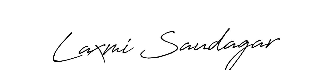 Laxmi Saudagar stylish signature style. Best Handwritten Sign (Antro_Vectra_Bolder) for my name. Handwritten Signature Collection Ideas for my name Laxmi Saudagar. Laxmi Saudagar signature style 7 images and pictures png