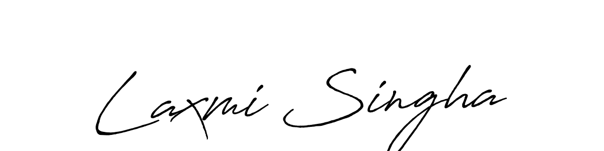 Create a beautiful signature design for name Laxmi Singha. With this signature (Antro_Vectra_Bolder) fonts, you can make a handwritten signature for free. Laxmi Singha signature style 7 images and pictures png