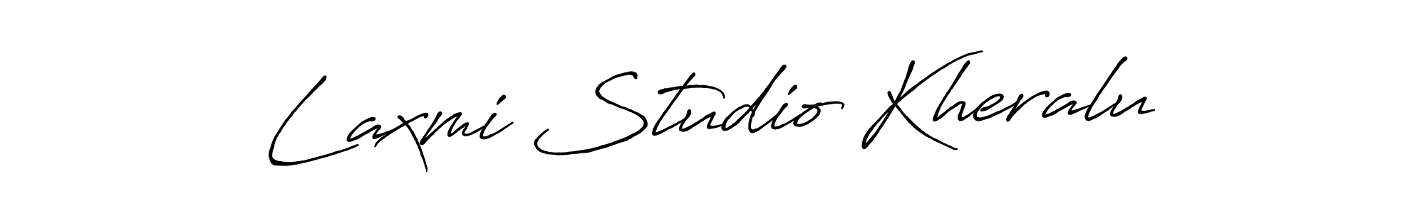 Make a beautiful signature design for name Laxmi Studio Kheralu. With this signature (Antro_Vectra_Bolder) style, you can create a handwritten signature for free. Laxmi Studio Kheralu signature style 7 images and pictures png