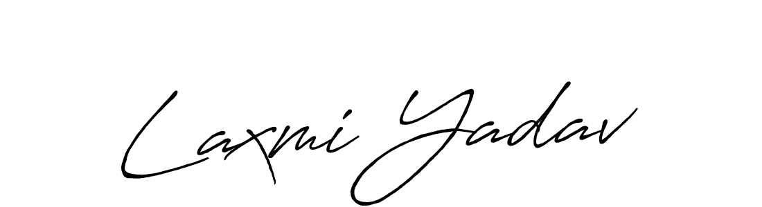 How to make Laxmi Yadav name signature. Use Antro_Vectra_Bolder style for creating short signs online. This is the latest handwritten sign. Laxmi Yadav signature style 7 images and pictures png