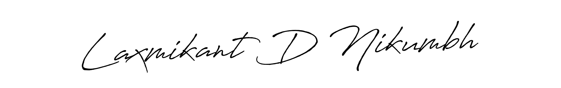 Use a signature maker to create a handwritten signature online. With this signature software, you can design (Antro_Vectra_Bolder) your own signature for name Laxmikant D Nikumbh. Laxmikant D Nikumbh signature style 7 images and pictures png