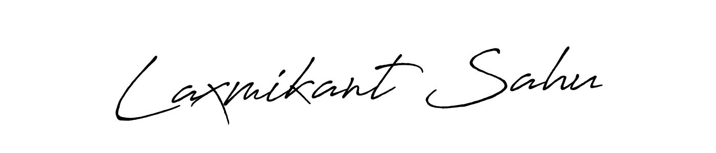 Create a beautiful signature design for name Laxmikant Sahu. With this signature (Antro_Vectra_Bolder) fonts, you can make a handwritten signature for free. Laxmikant Sahu signature style 7 images and pictures png