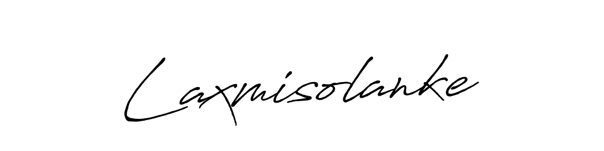 How to make Laxmisolanke name signature. Use Antro_Vectra_Bolder style for creating short signs online. This is the latest handwritten sign. Laxmisolanke signature style 7 images and pictures png